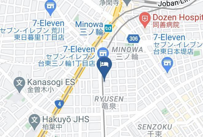 Taito Ward - Hotel Bougainvillea Minowa Maps
