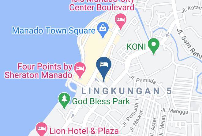 Kota Manado - Hotel Boulevard Maps