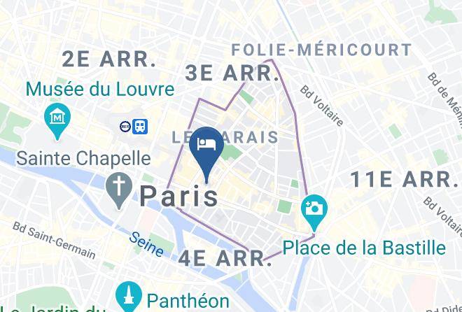 Paris - Hotel Bourg Tibourg Paris Marais Maps
