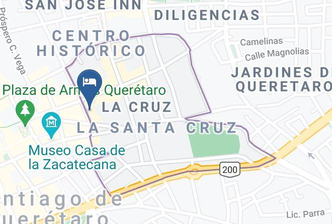 Hotel Boutique 1531 Mapa
 - Queretaro - Santiago De Queretaro
