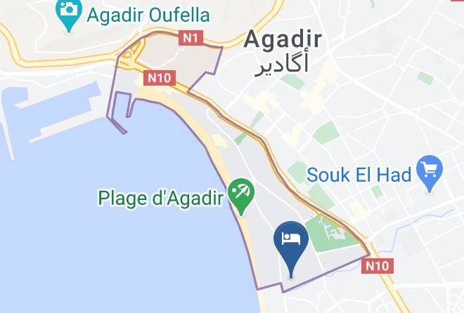 Agadir - Hotel Boutique Khalij Agadir Maps