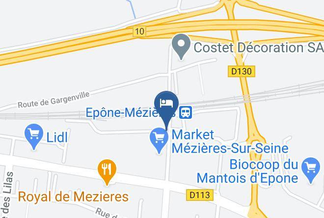 Yvelines - Hotel Brasserie Des 2 Gares Maps