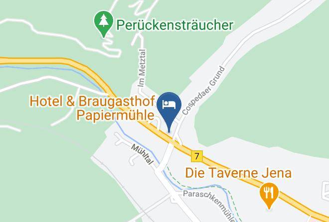 Jena - Hotel Braugaststatte Papiermuhle Maps