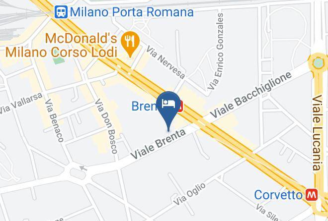 Hotel Brenta Milano Map