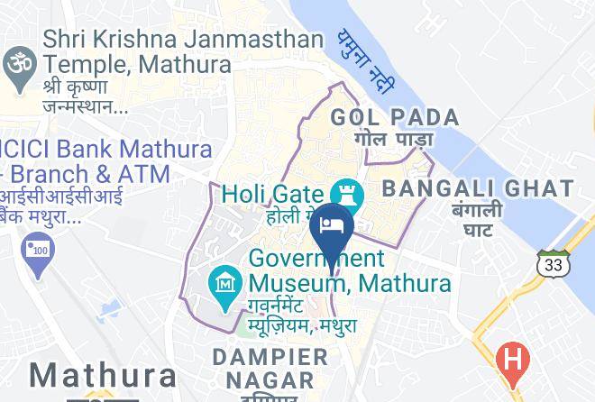 Mathura - Hotel Brij Bihar Maps