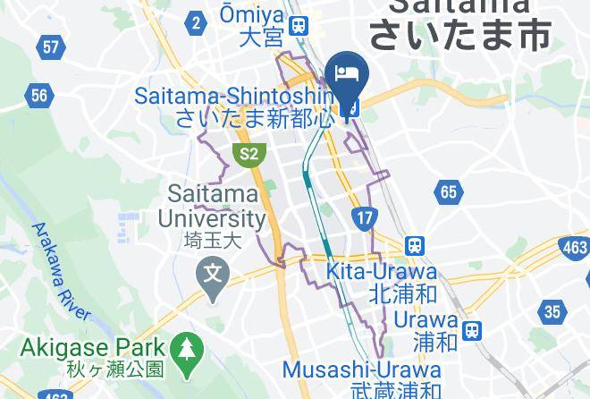 Saitama City Chuo Ward - Hotel Brillante Musashino Maps