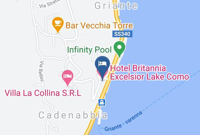 Como - Hotel Britannia Excelsior Lake Como Maps