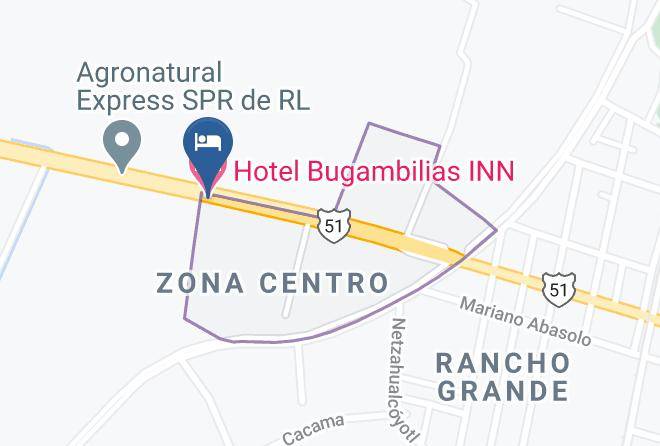 Acambaro - Hotel Bugambilias Inn Maps