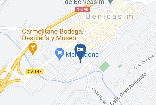 Hotel Bulevard Benicasim Map