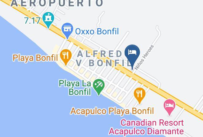 Acapulco De Juarez - Hotel Bungalows Marfil Maps