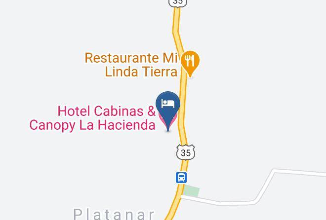San Carlos - Hotel Cabinas & Canopy La Hacienda Maps