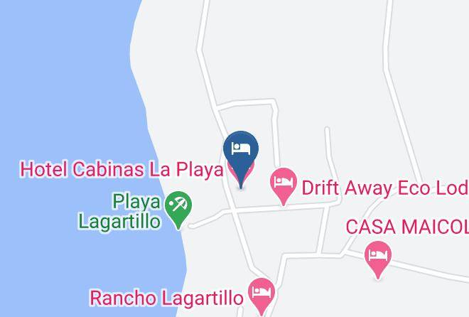 Santa Cruz - Hotel Cabinas La Playa Maps