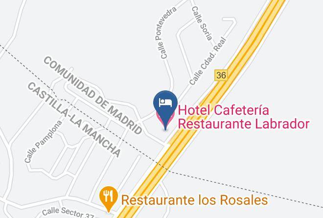 Madrid - Hotel Cafeteria Restaurante Labrador Maps