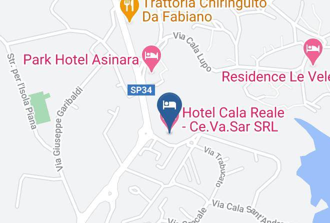 Sassari - Hotel Cala Reale Cevasar Srl Maps