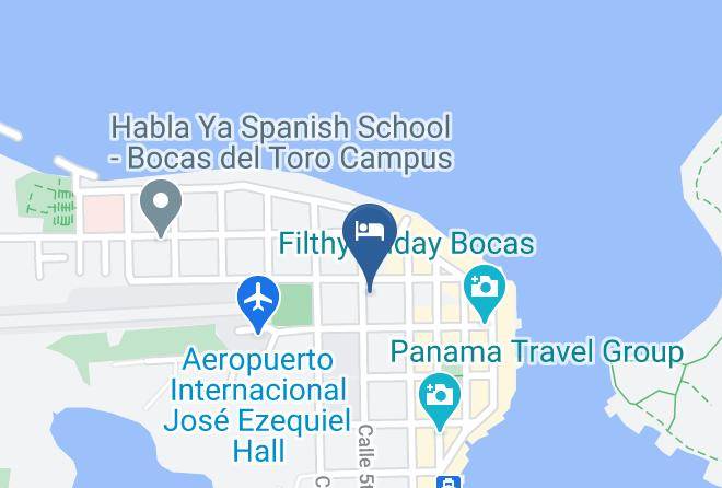 Bocas Del Toro - Hotel Calaluna Pizzeria Alberto Maps