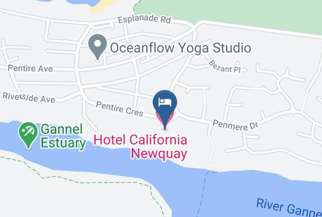 Cornwall - Hotel California Newquay Maps