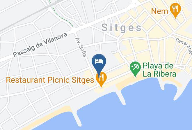 Barcelona - Hotel Calipolis Hotel En Sitges Maps