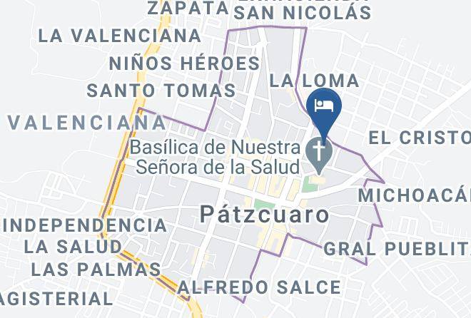 Patzcuaro - Hotel Camelinas Area Amarilla Maps