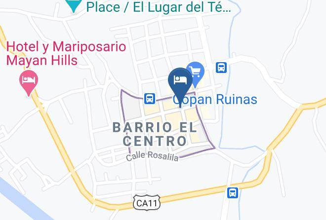 Copan Ruinas - Hoteles Camino Maya Maps