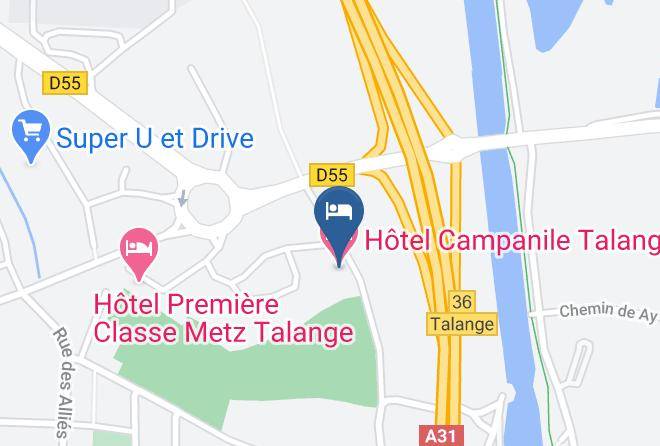 Moselle - Hotel Campanile Metz Nord Talange Maps