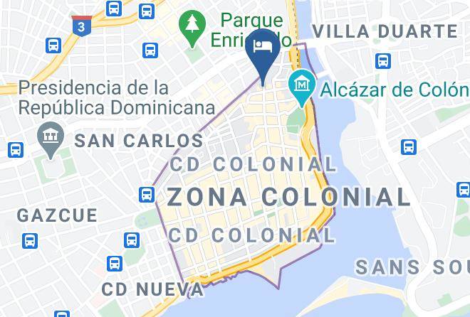 Santo Domingo De Guzman - Hotel Cana Palma Zona Colonial Maps