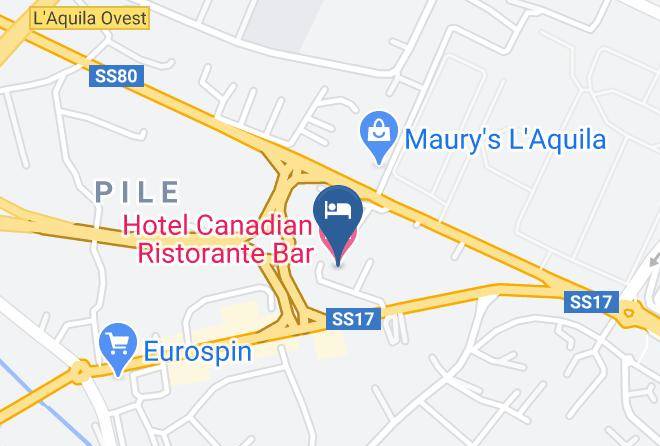 L Aquila - Hotel Canadian Ristorante Bar Maps