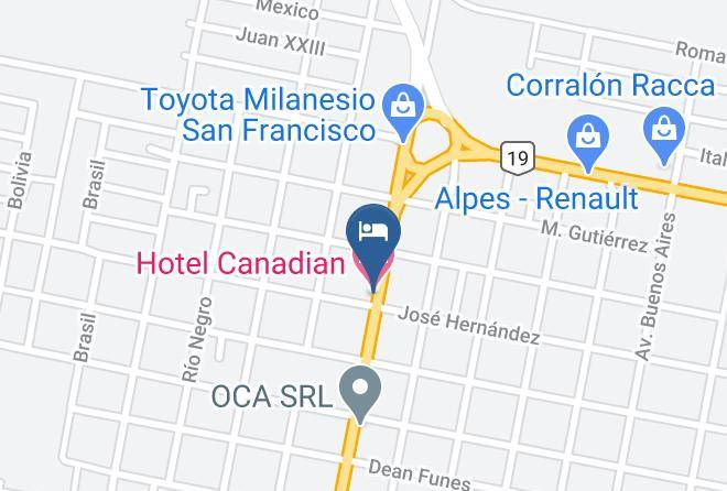San Justo Department - Hotel Canadian Maps