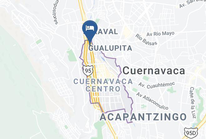 Cuernavaca - Hotel Canarios Maps