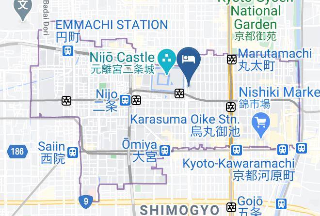 Kyoto City Nakagyo Ward - Hotel Canata Kyoto Maps