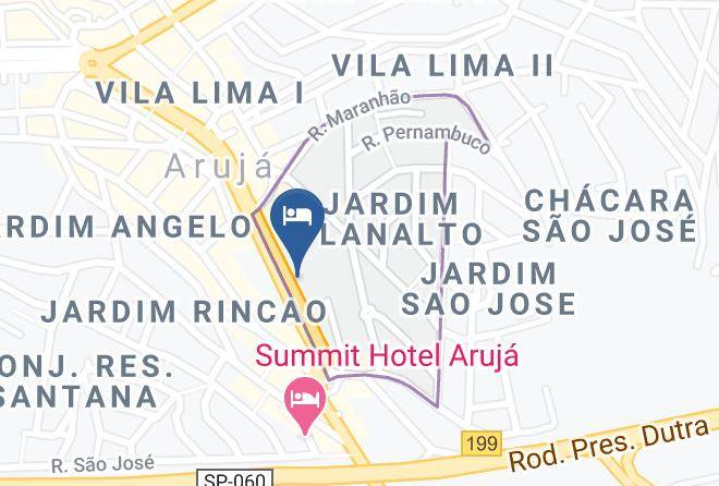 Aruja - Hotel Canteiro Maps