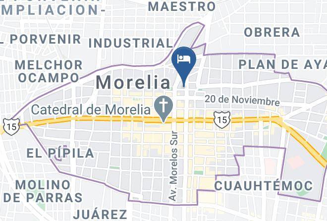 Morelia - Hotel Cantera Rosa Maps