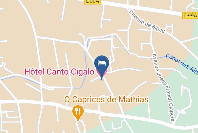 Bouches Du Rhone - Hotel Canto Cigalo Maps