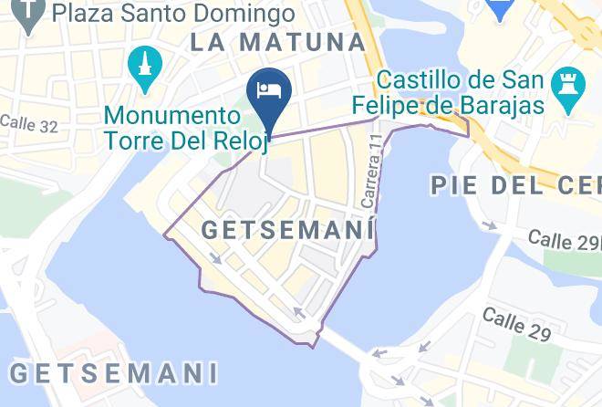 Cartagena De Indias - Hotel Capellan De Getsemani Maps