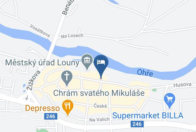 Louny - Hotel Caramell Maps