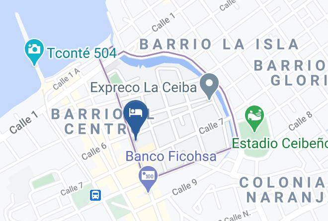 La Ceiba - Hotel Caribbean Maps