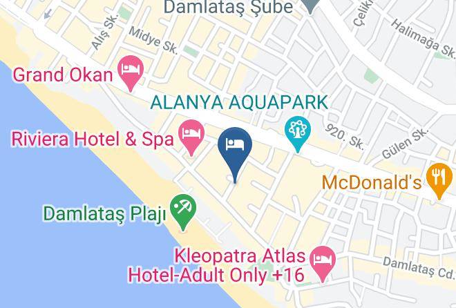 Alanya - Kleopatra Carina Hotel Maps