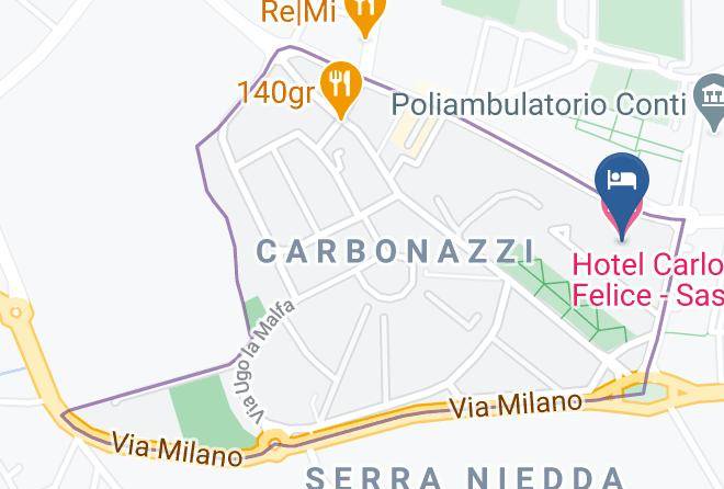 Sassari - Hotel Carlo Felice Sassari Maps