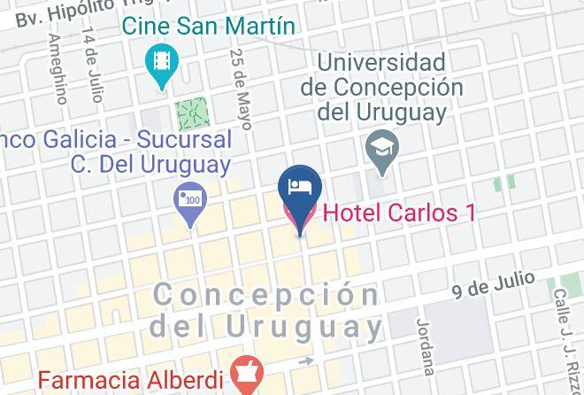 Concepcion Del Uruguay - Hotel Carlos 1 Maps