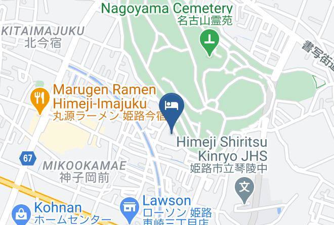 Himeji City - Hotel Carneval Maps