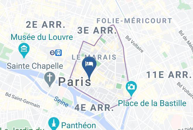 Paris - Hotel Caron De Beaumarchais Paris Marais Maps