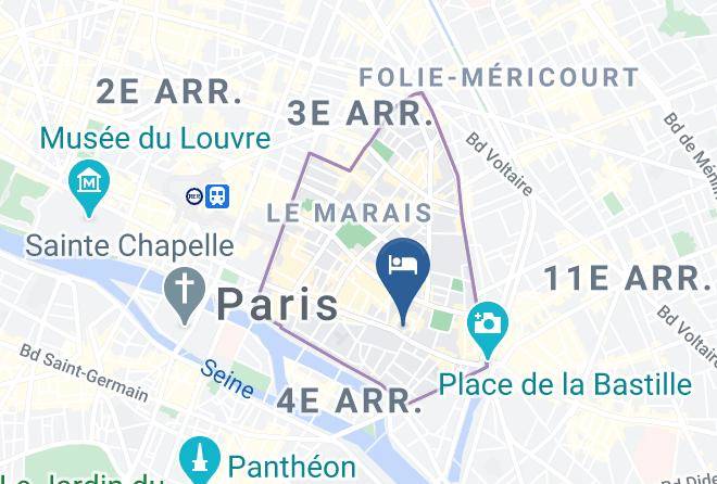 Hotel Caron Paris 4 Map