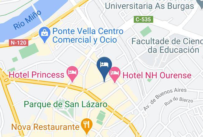 Ourense - Hotel Carris Cardenal Quevedo Maps