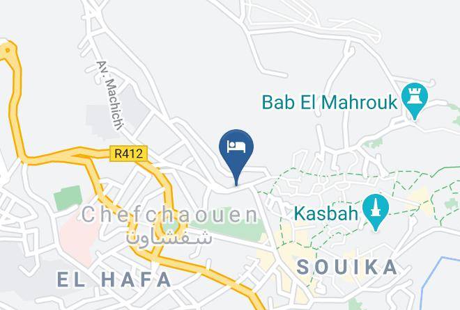 Chefchaouen - Hotel Casa Khaldi Maps
