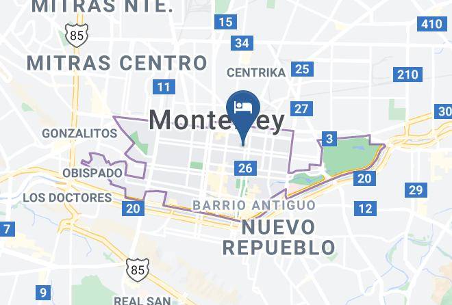 Monterrey - Hotel Cascada Maps