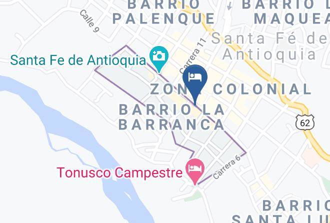 Santa Fe De Antioquia - Hotel Caseron Plaza Maps