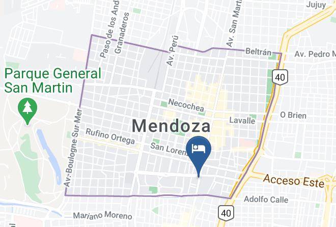 Mendoza - Hotel Casino De Oficiales Guarnicion Mendoza Maps