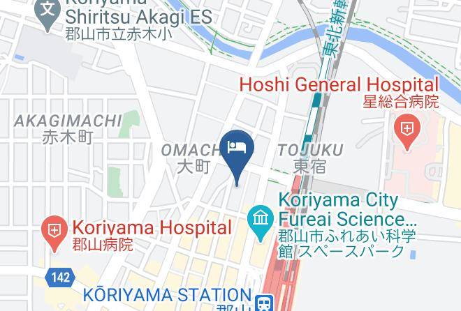 Koriyama City - Hotel Castle Maps