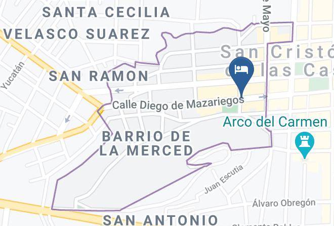 San Cristobal De Las Casas - Hotel Catedral San Cristobal Maps
