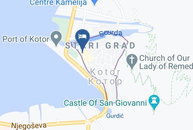 Kotor - Hotel Cattaro Maps