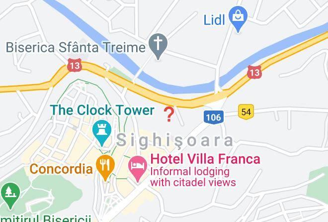Hotel Cavaler Map - Mures - Sighisoara